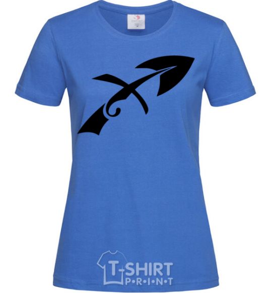 Женская футболка Стрелец знак Ярко-синий фото