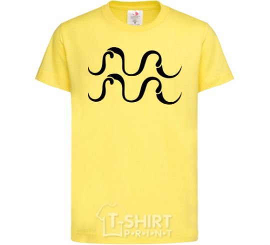 Детская футболка Водолей знак Лимонный фото