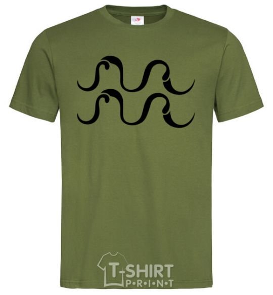 Men's T-Shirt Aquarius sign millennial-khaki фото