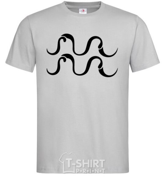 Men's T-Shirt Aquarius sign grey фото