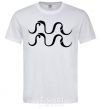 Men's T-Shirt Aquarius sign White фото