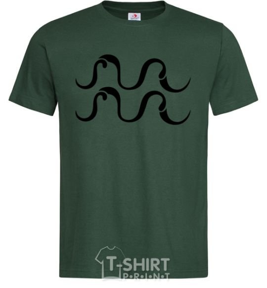 Мужская футболка Водолей знак Темно-зеленый фото