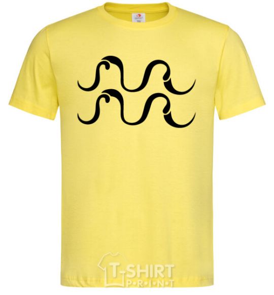 Men's T-Shirt Aquarius sign cornsilk фото
