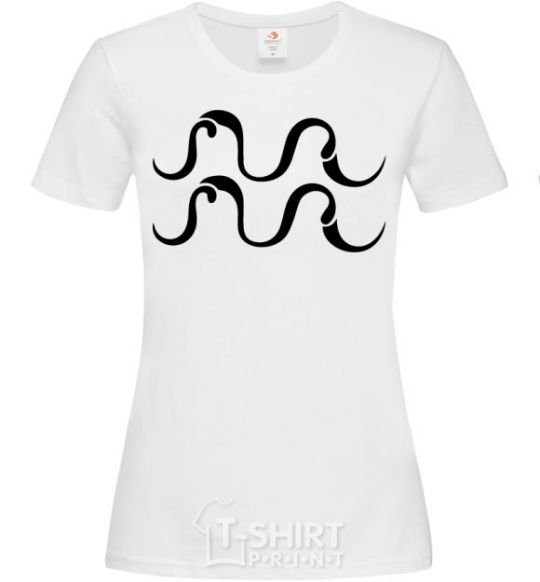 Женская футболка Водолей знак Белый фото