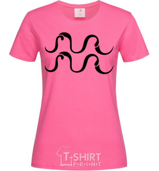 Женская футболка Водолей знак Ярко-розовый фото