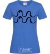 Women's T-shirt Aquarius sign royal-blue фото