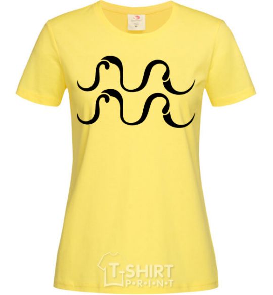 Women's T-shirt Aquarius sign cornsilk фото