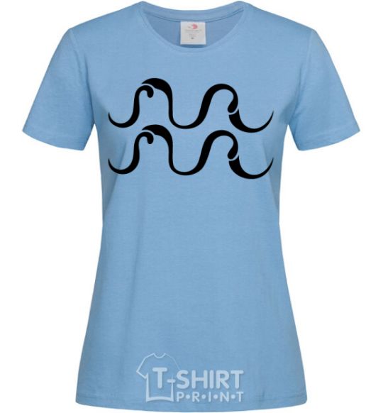Women's T-shirt Aquarius sign sky-blue фото
