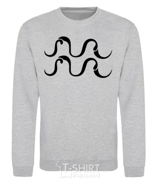 Sweatshirt Aquarius sign sport-grey фото