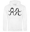 Men`s hoodie Aquarius sign White фото