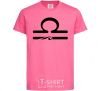 Детская футболка Весы знак Ярко-розовый фото