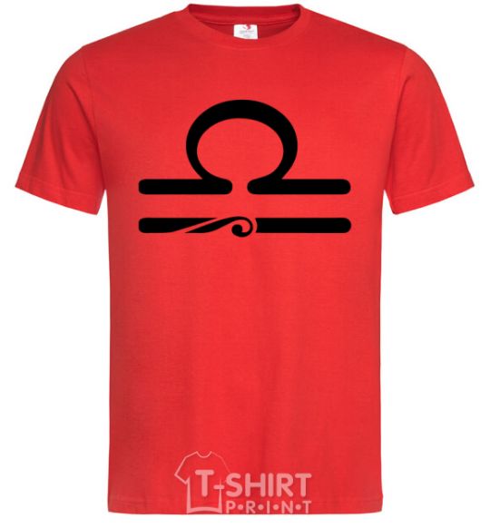 Men's T-Shirt Libra sign red фото