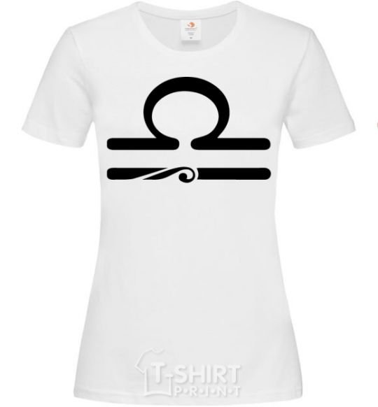 Women's T-shirt Libra sign White фото