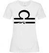 Women's T-shirt Libra sign White фото