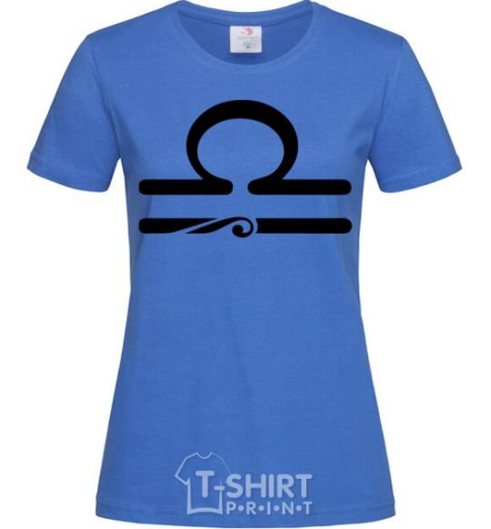 Женская футболка Весы знак Ярко-синий фото