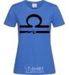 Women's T-shirt Libra sign royal-blue фото