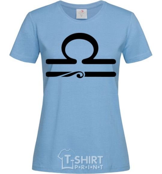 Women's T-shirt Libra sign sky-blue фото