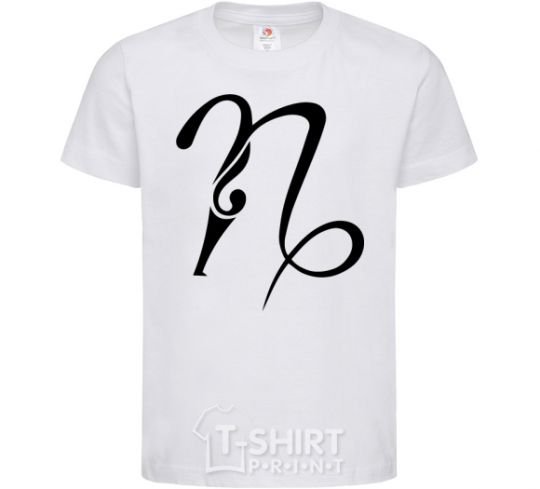 Kids T-shirt Capricorn sign White фото