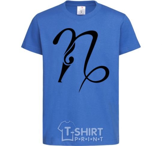 Kids T-shirt Capricorn sign royal-blue фото