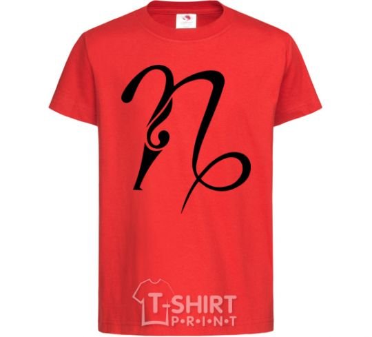 Kids T-shirt Capricorn sign red фото