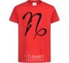 Kids T-shirt Capricorn sign red фото