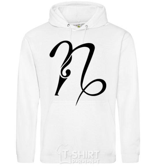 Men`s hoodie Capricorn sign White фото