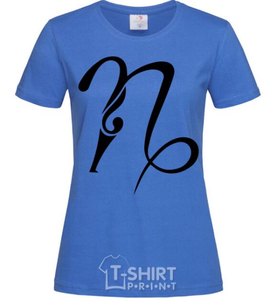 Women's T-shirt Capricorn sign royal-blue фото
