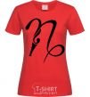 Women's T-shirt Capricorn sign red фото