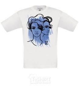 Kids T-shirt Gemini girl White фото