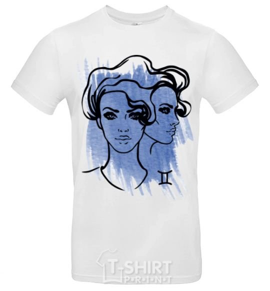 Men's T-Shirt Gemini girl White фото