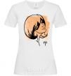 Women's T-shirt Aries girl White фото