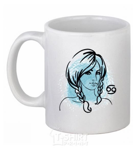 Ceramic mug Cancer girl White фото