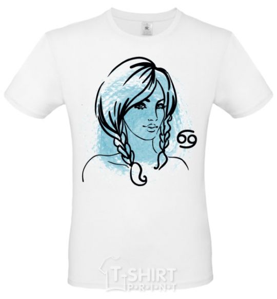 Men's T-Shirt Cancer girl White фото