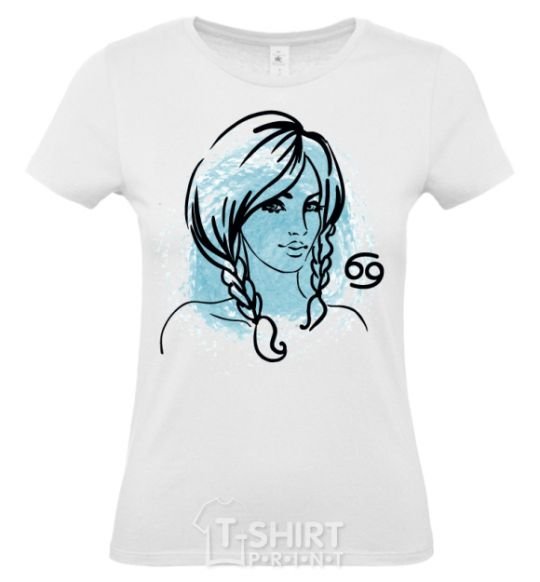 Women's T-shirt Cancer girl White фото