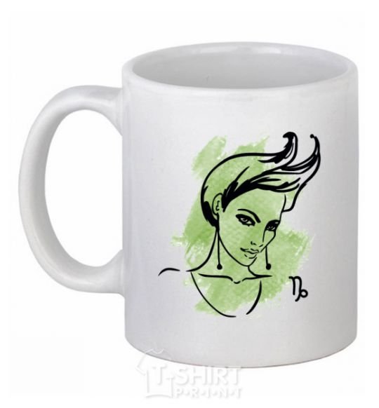 Ceramic mug Capricorn girl White фото