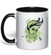 Mug with a colored handle Capricorn girl black фото
