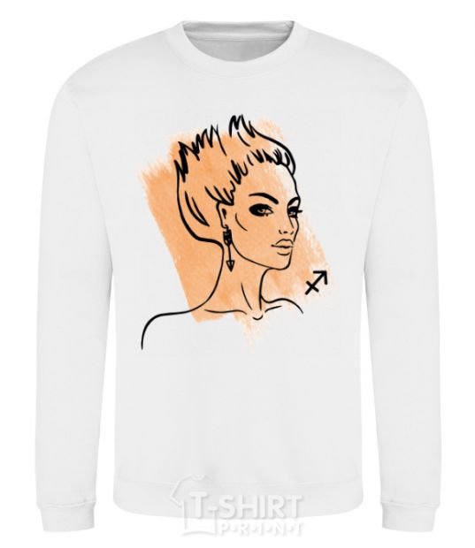 Sweatshirt Sagittarius girl White фото