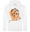 Men`s hoodie Sagittarius girl White фото