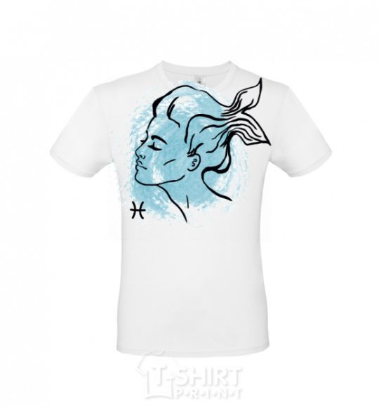 Men's T-Shirt Pisces girl White фото