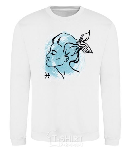 Sweatshirt Pisces girl White фото