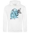 Men`s hoodie Pisces girl White фото