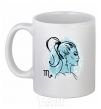 Ceramic mug Scorpio girl White фото