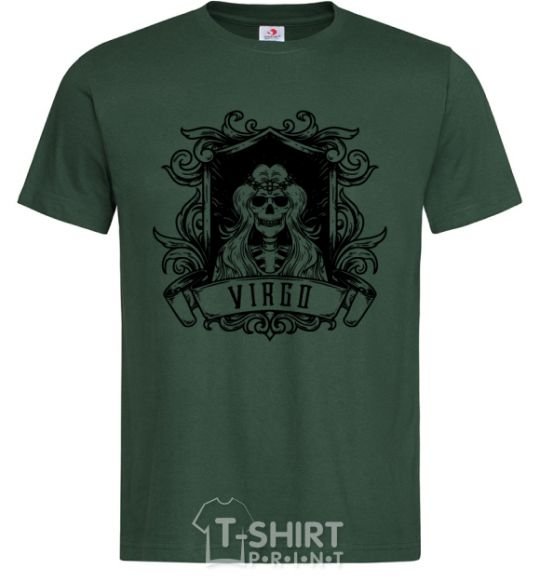 Мужская футболка Дева скелет Темно-зеленый фото