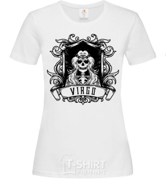 Women's T-shirt Virgo skeleton White фото