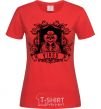 Women's T-shirt Virgo skeleton red фото