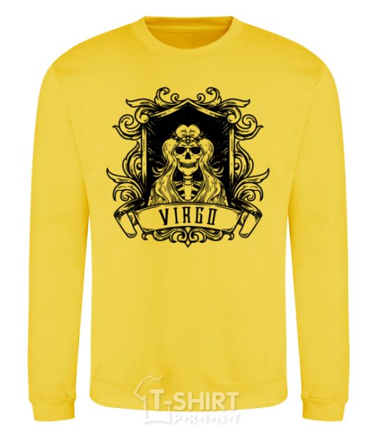 Sweatshirt Virgo skeleton yellow фото