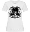 Women's T-shirt A scorpion with a skull White фото