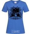 Women's T-shirt A scorpion with a skull royal-blue фото