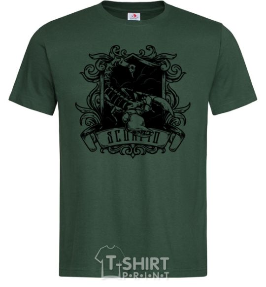 Men's T-Shirt A scorpion with a skull bottle-green фото