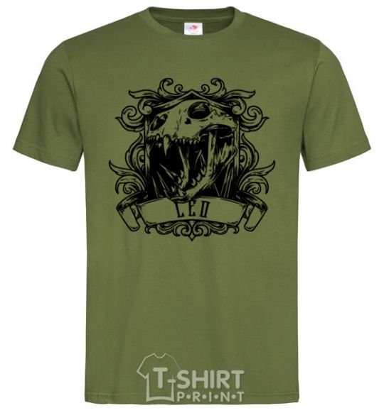 Men's T-Shirt Lion skull millennial-khaki фото